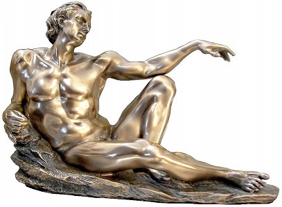 Unik bronzefigur af Skabelsen af ​​Adam